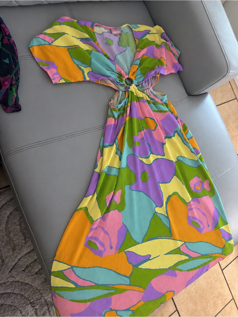 Show Me Your Mumu Multicolor Floral Scarf - Green, Purple, Pink